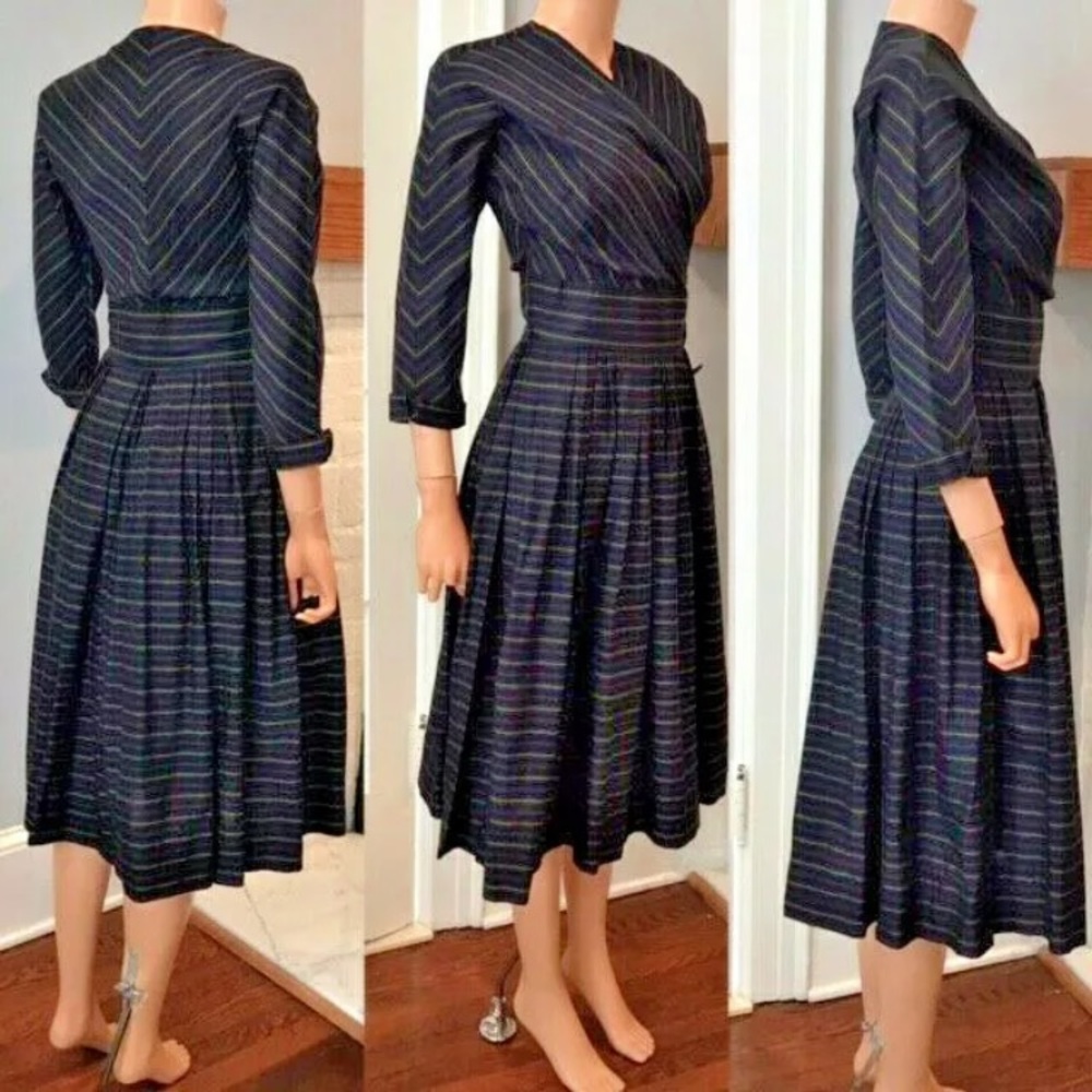 1950s VINTAGE YOUTH GUILD OF NY DRESS sz XS